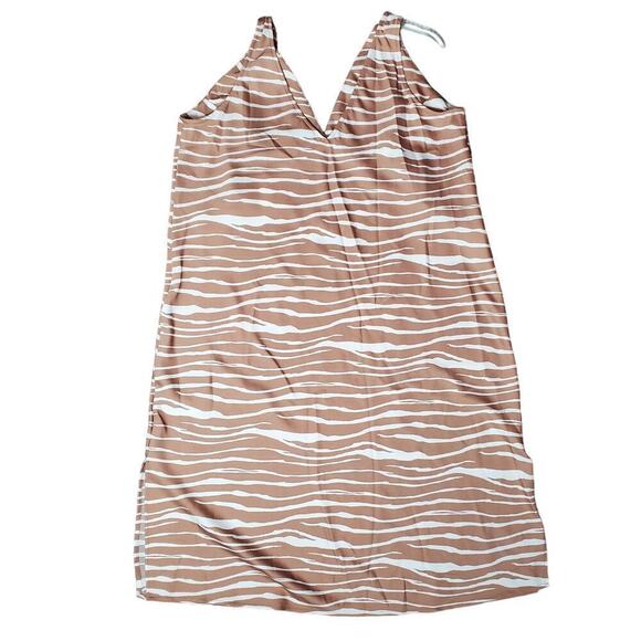 A New Day Women’s Brown Zebra Striped Slip Dress 90s Casual Evening Size XXL - Picture 6 of 8